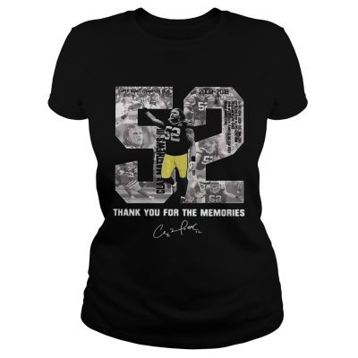 Ladies tee Buy Clay Matthews 52 Thank You For The Memories shirt