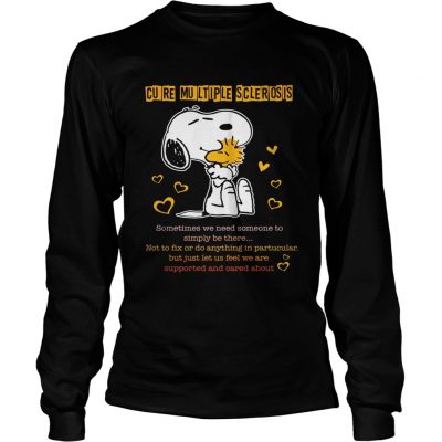 Longsleeve Tee Snoopy and woodstock cure multiple sclerosis shirt