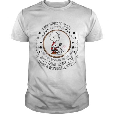 Louis Armstrong What A Wonderful World Snoopy Peanut Gift Guys Shirt