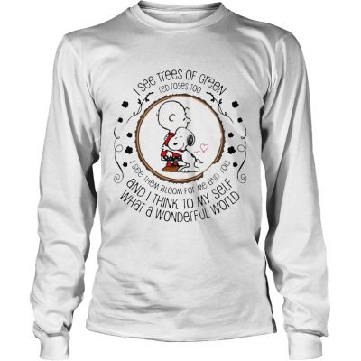 Louis Armstrong What A Wonderful World Snoopy Peanut Gift Longsleeve Shirt