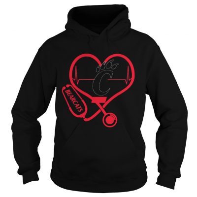Nurse Loves Cincinnati Bearcats Heartbeat Hoodie