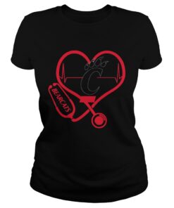 Nurse Loves Cincinnati Bearcats Heartbeat Ladies Shirt