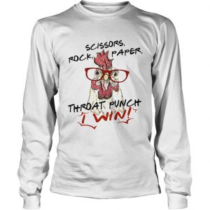 Official chicken scissors rock paper throat punch I win Longsleeve Shirt