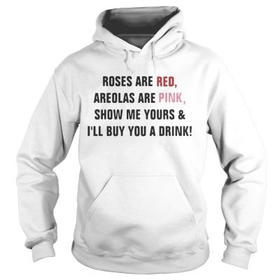 Roses are red areolas are pink show me yours and Ill buy you a drink Hoodie