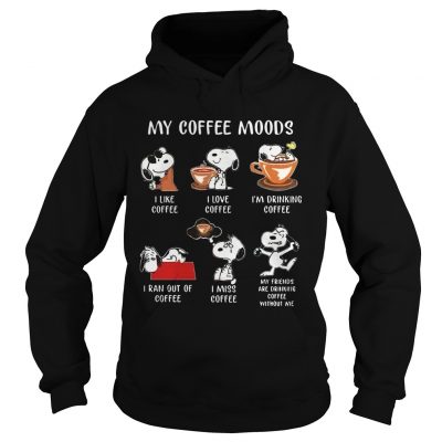Snoopy My Coffee Moods I Like Coffee I Love Coffee Hoodie