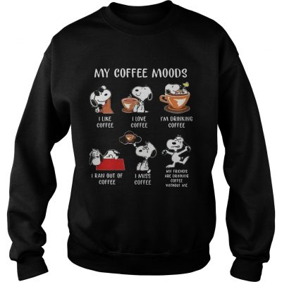 Snoopy My Coffee Moods I Like Coffee I Love Coffee Sweater