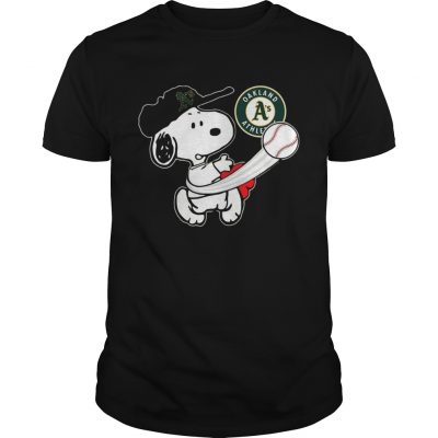Snoopy Play Baseball TShirt For Fan Athletics Team Unisex Shirt