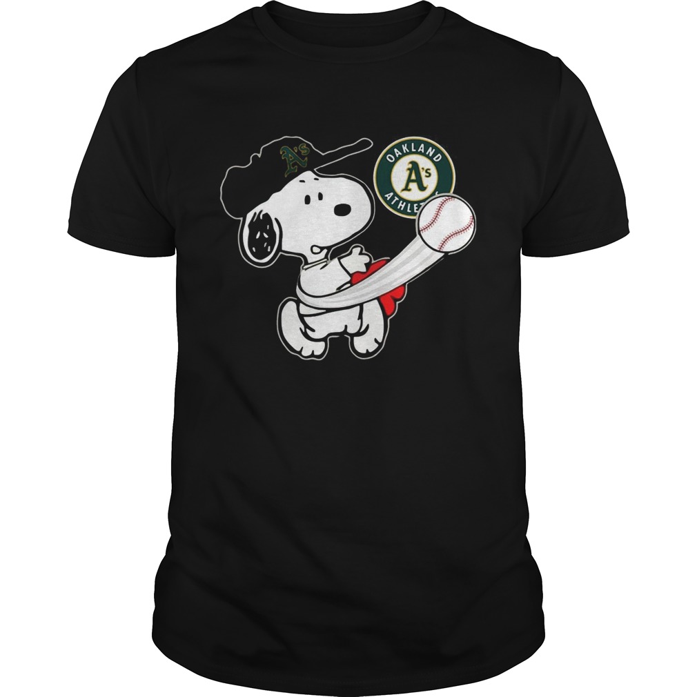 Snoopy Play Baseball TShirt For Fan Athletics Team