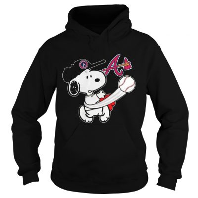 Snoopy Play Baseball TShirt For Fan Braves Team Hoodie