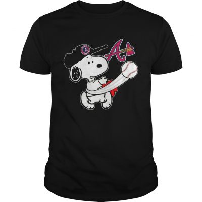 Snoopy Play Baseball TShirt For Fan Braves Team Unisex Shirt