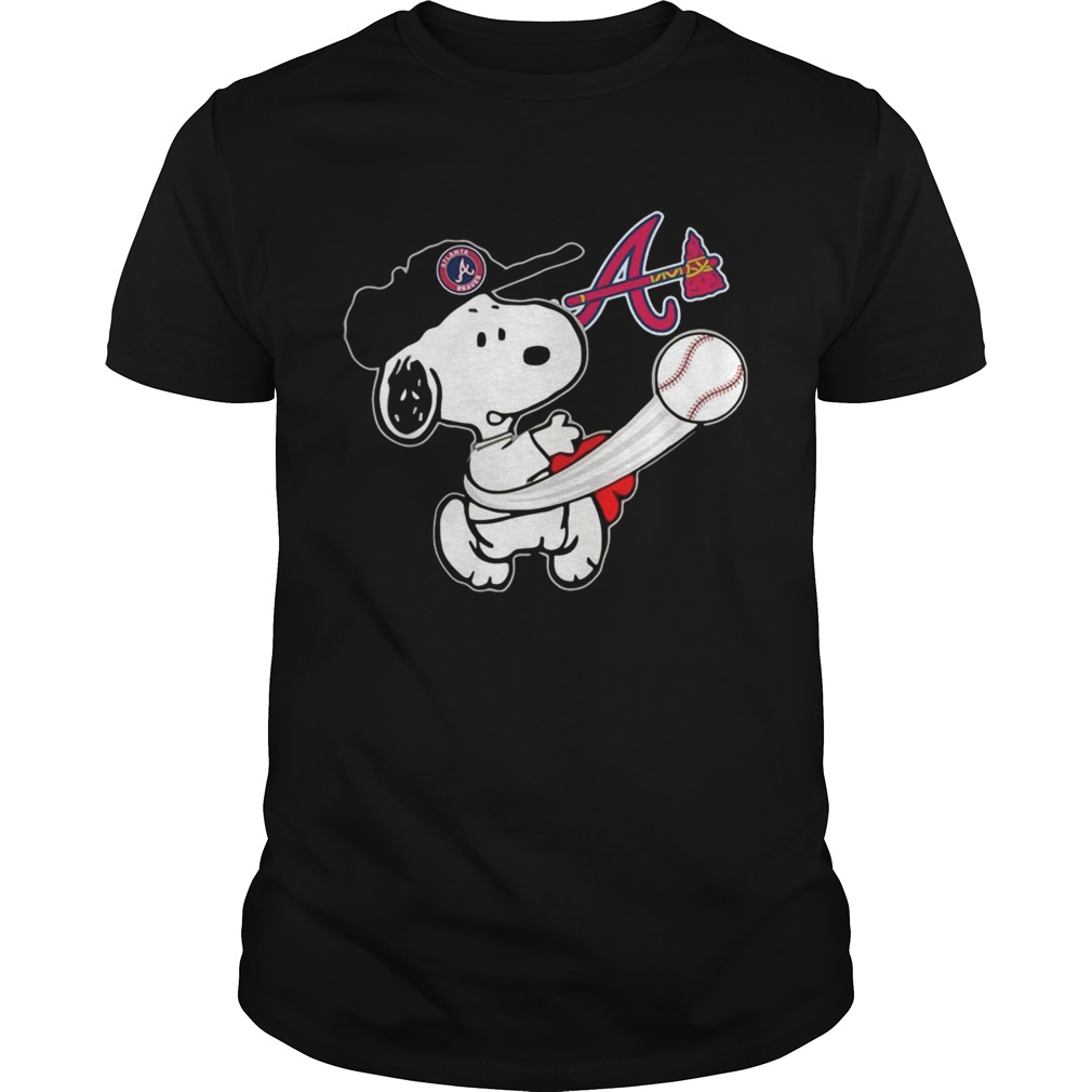 Snoopy Play Baseball T-Shirt For Fan Braves Teams
