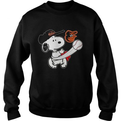 Snoopy Play Baseball TShirt For Fan Orioles Team Sweater