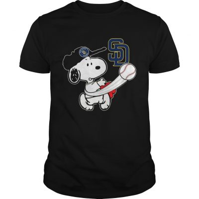 Snoopy Play Baseball TShirt For Fan Padres Team unisex Shirt