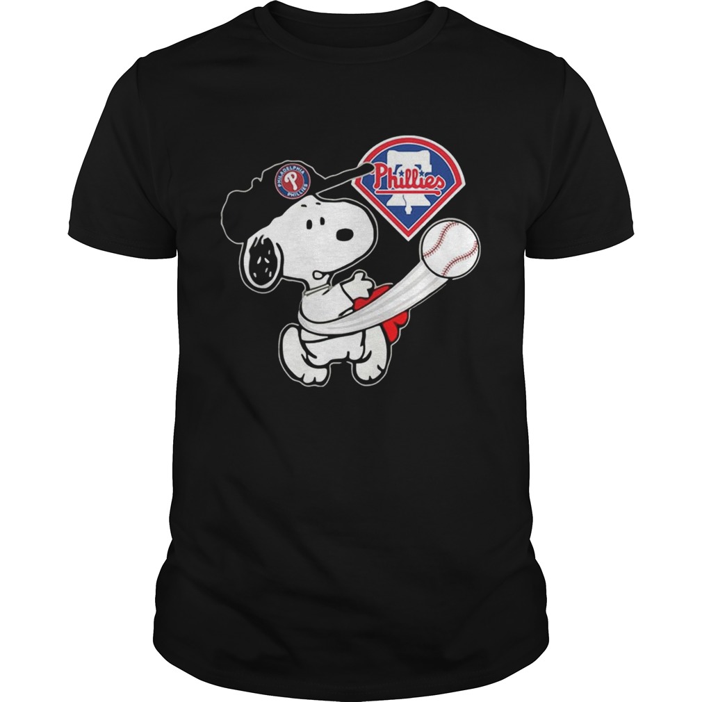 Snoopy Play Baseball T-Shirt For Fan Phillies Teams