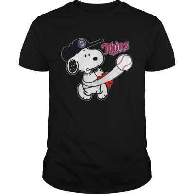 Snoopy Play Baseball TShirt For Fan Twins Team Unisex Shirt