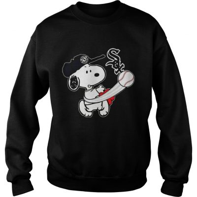 Snoopy Play Baseball TShirt For Fan White Sox Team Sweater