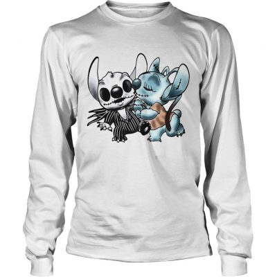 Stitch and Angel Jack Skellington The Nightmare Before Christmas Longsleeve Tee