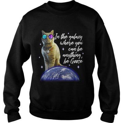 Sweater Cat In the galaxy where you can be anything be Goose shirt