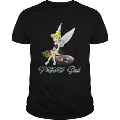 Tinkerbell Sitting Patriots Girl Guys Shirt