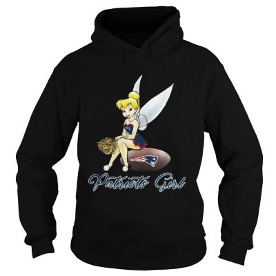 Tinkerbell Sitting Patriots Girl Hoodie