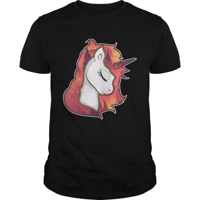 Unicorn Spirit Animal Sunrise Over The Trees Art Unisex Shirt