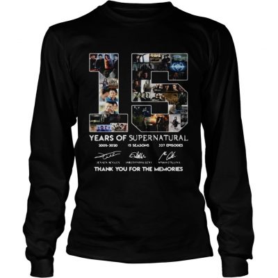 15 years of Supernatural 2005 2020 15 seasons Longsleeve Tee