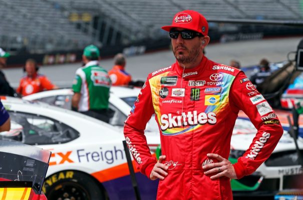 Kyle Busch prevails over older brother Kurt in the Cup Series battle at Bristol Motor Speedway