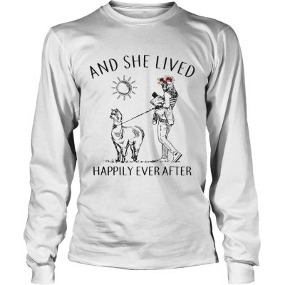 Alpaca and she lived happily ever after Longsleeve Tee