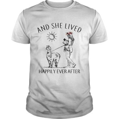 Alpaca and she lived happily ever after Unisex Shirt