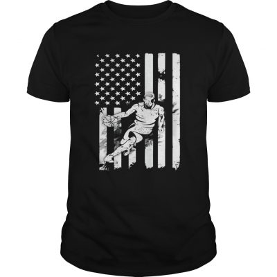 Basketball Player With American Flag Unisex Shirt