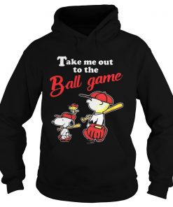 Charlie Brown Snoopy And Woodstock Take Me Out To The Ball Game Hoodie