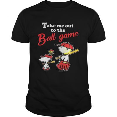 Charlie Brown Snoopy And Woodstock Take Me Out To The Ball Game Unisex Shirt