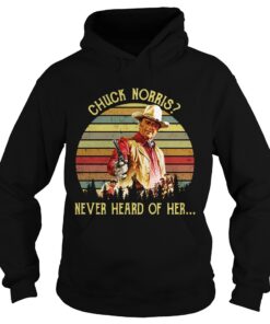 Chuck Norris never hears of her retro Hoodie