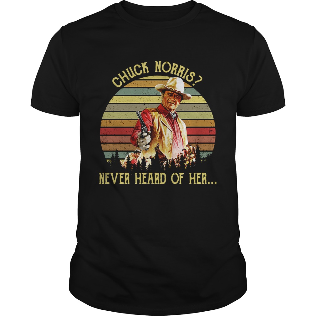 Chuck Norris never hears of her retro shirt