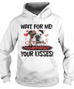Cute Bulldog Wait For Me You Forgot Your Kisses Hoodie
