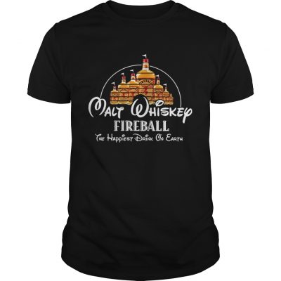 Disney Malt Whiskey Fireball the happiest drink on Earth Unisex Shirt