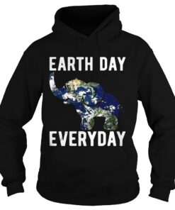 Earth Day Every Day Elephant Earth Symbol Earth Day Hoodie
