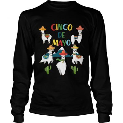 Funny Cinco De Mayo Llama Men Women Longsleeve Tee
