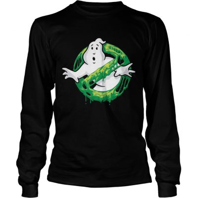 Ghostbusters Classic Slim Ghost Logo Graphic Funny Gift Longsleeve Tee