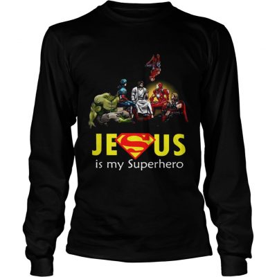 Jesus Is My Superhero Longsleeve Tee