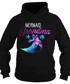 Mermaid Grandma Squad Birthday Party Colorful Hoodie