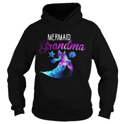 Mermaid Grandma Squad Birthday Party Colorful Hoodie