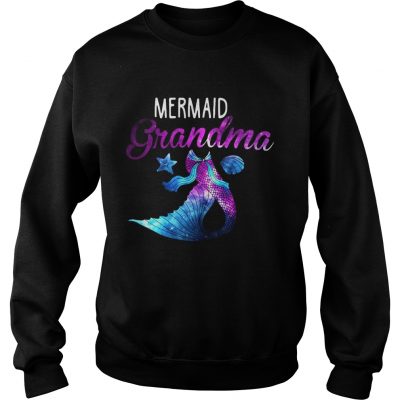 Mermaid Grandma Squad Birthday Party Colorful Sweater