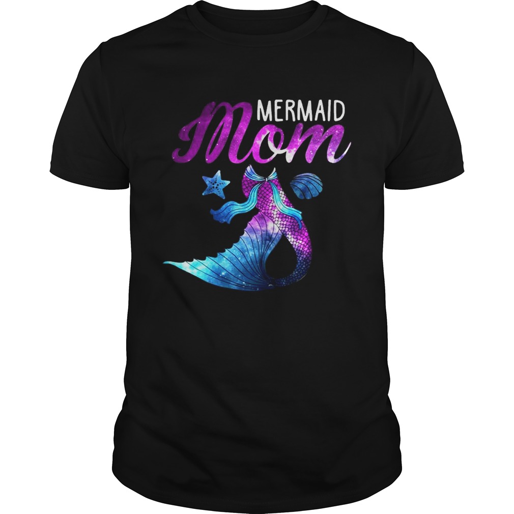 Mermaid Mom Squad Birthday Party Colorful Tshirt