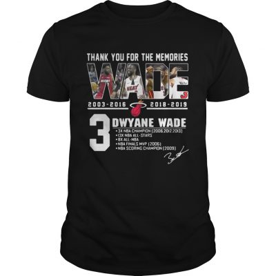 Miami Heat Dwyane Wade Thank You For The Memories Unisex Shirt