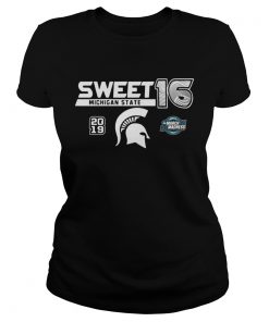 Michigan State Spartans 2019 NCAA Basketball Tournament March Madness Sweet 16 Ladies Tee