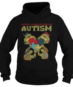 Ninja turtle support advocate educate autism Hoodie
