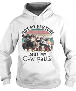 Not my pasture not my cow pattie retro Hoodie