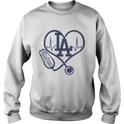 Nurse loves Los Angeles Dodgers stethoscope Sweater