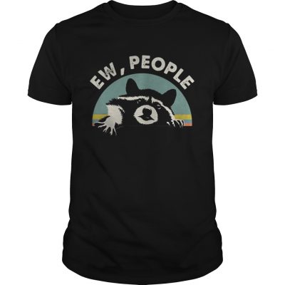 Raccoon ew people retro Unisex Shirt